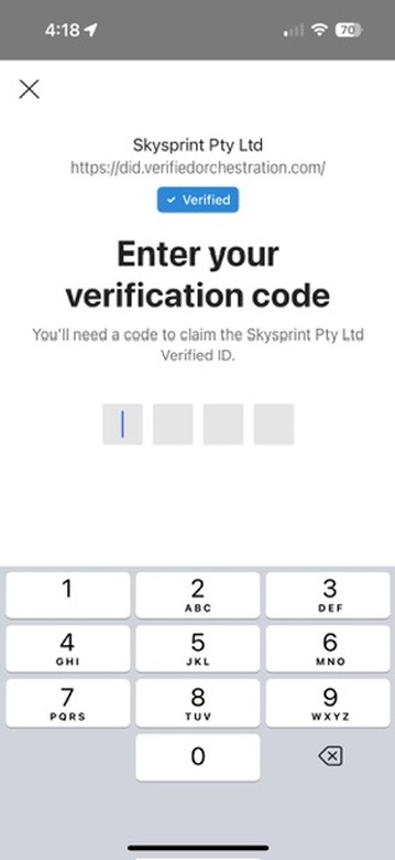Issuance PIN entry